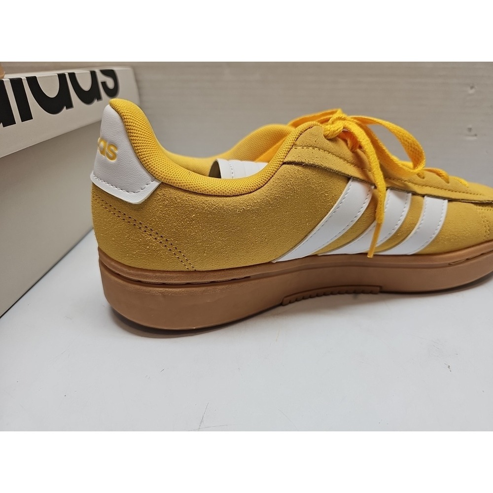 Adidas Grand Court Alpha Yellow Suede Sneaker with Gum Sole Size 11 - Picture 11 of 14
